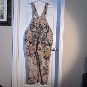 ****Reserved for @bluebirdgirl****Do Not Purchase
 - Floral Butterfly Overalls
